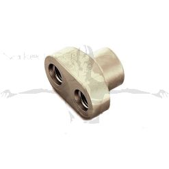 MB-Z2   2-Way Y Block with 1 x 9/16" female (in) and 2 x 3/8" female (out)