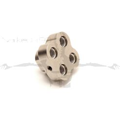 MB-Z4 4-Way Y Block Adapter with 1 x 9/16" Female (In) and 4 x 3/8" Female (Out)