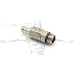 QDM-CV-YM - QD Male Nipple with Check Valve To 9/16" Male