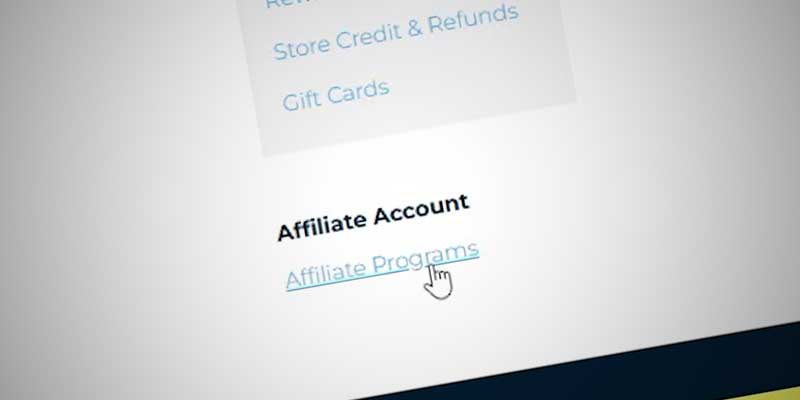 Sign up for the affiliate program in your account