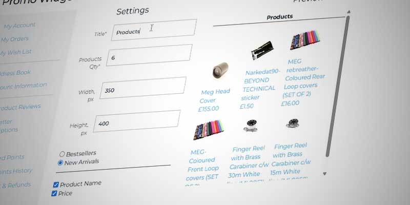 Customise your promo widget